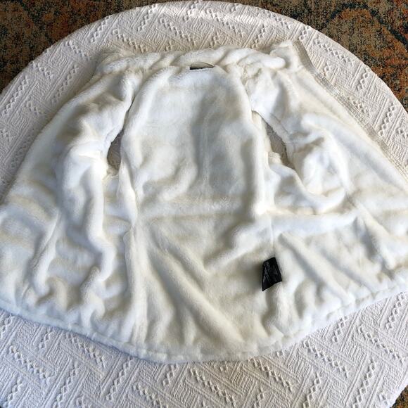 Heat Keep White Fur Lined Puffer Vest Small Packable Gorpcore Minimalist - Picture 4 of 11